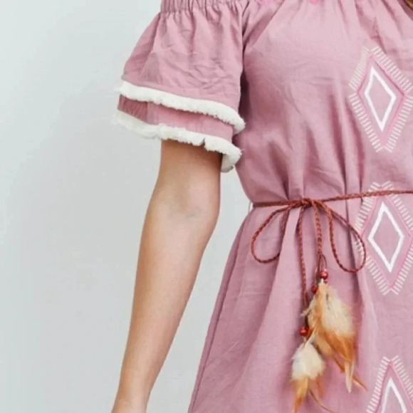 PINK BOHO DRESS - Picture 4 of 6